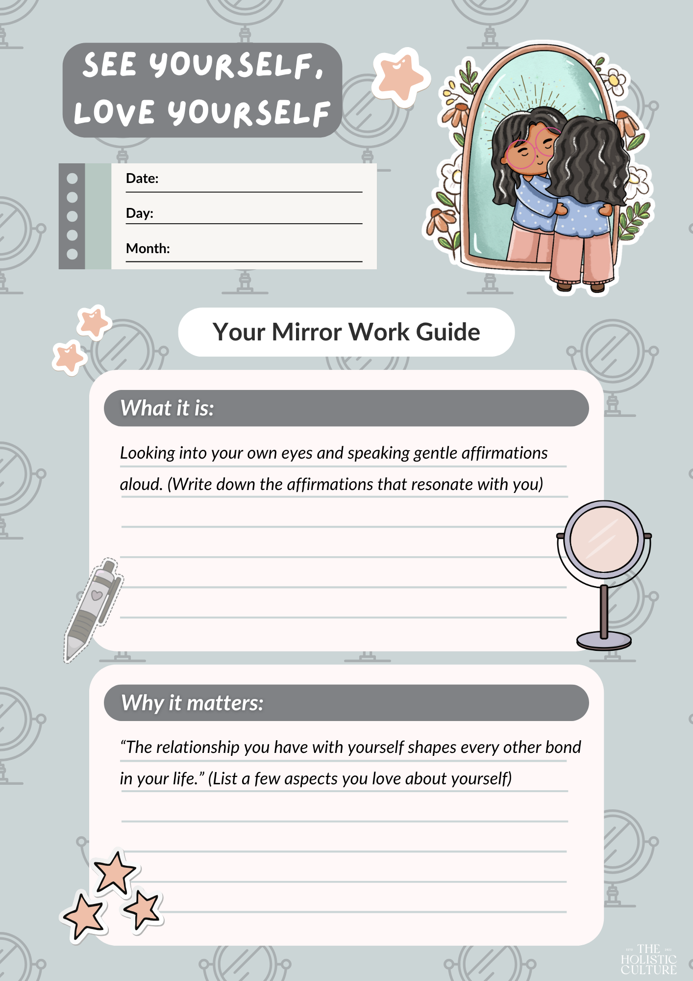 Mirror Work Journal (Arabic)